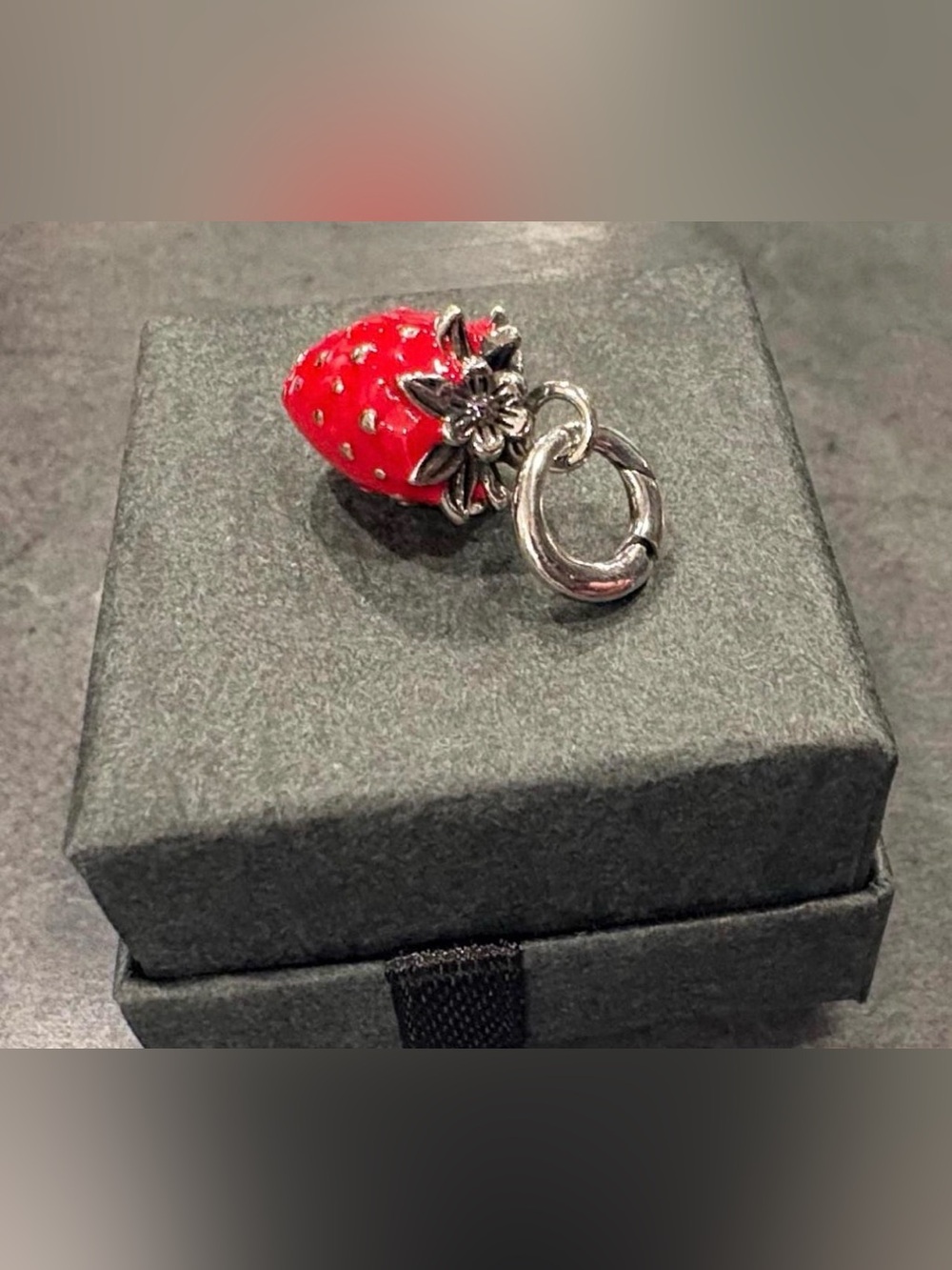 Red Strawberry Charm Pendant - Women's Jewelry